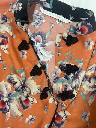 Blusa Zara stile orientale floreale - taglia XS