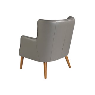 Sillón Piel Gris Angel Cerdá - liquidación nuevo!