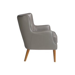 Sillón Piel Gris Angel Cerdá - liquidación nuevo!