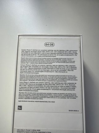 Caja iPhone 11 64GB Blanca