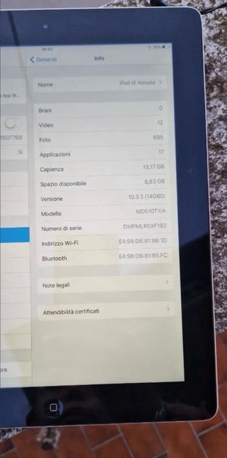 Apple iPad 4 RETINA 16GB plata