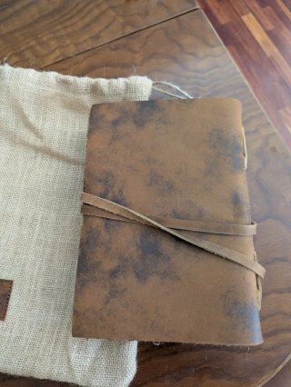 Libreta de cuero estilo vintage