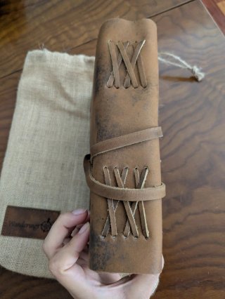 Libreta de cuero estilo vintage