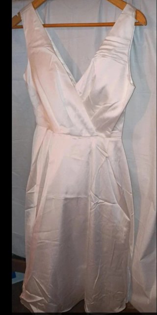 Vestido Midi Satinado Eva & Lola Blanco