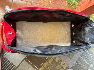 Transportín Perro/Gato Negro y Rojo