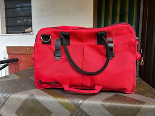 Transportín Perro/Gato Negro y Rojo