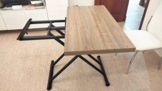 Mesa comedor extensible madera y metal