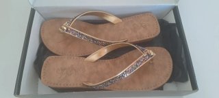 Sandalias Sylvia Ciolfi T.38 Doradas Multicolor