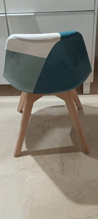 Juego de 4 sillas "Baya"de comedor de terciopelo
