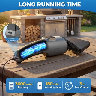 NUEVO Cepillo Eléctrico Barbacoa 4 Cabezales