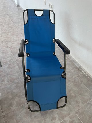 Silla de salón/jardín azul y negra