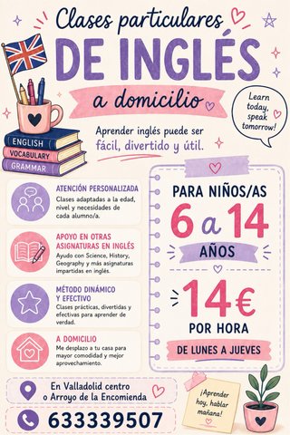 English Classes. Valladolid, España