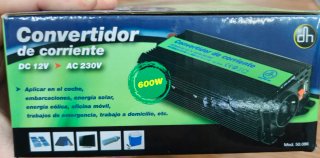Convertidor Corriente DC 12V a AC 230V 600W