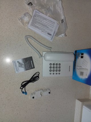 Teléfono fijo Panasonic blanco