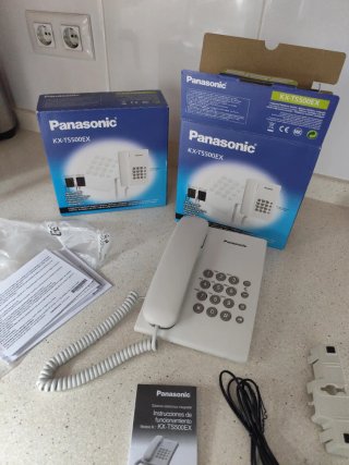 Teléfono fijo Panasonic blanco