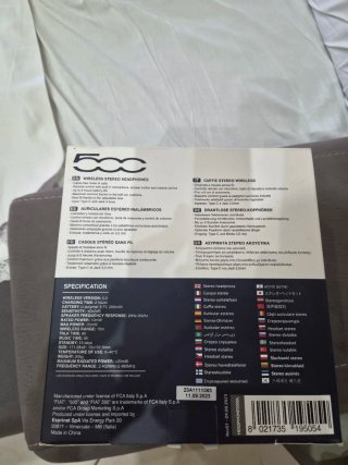 Cuffie Wireless Fiat 500 Blu