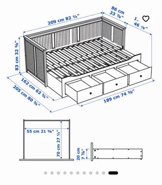 Cama Diván Hemnes Ikea Blanca