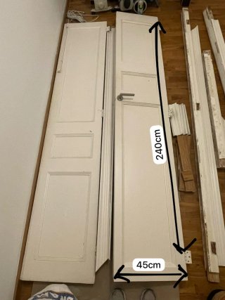 Puertas interiores clásicas de madera lacada