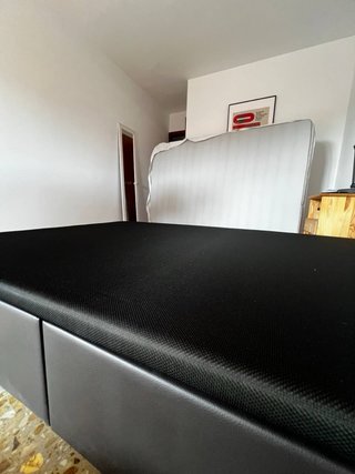 Canapé abatible Kvinlog Negro/Gris