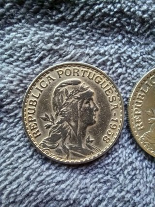 Lote 2 Monedas 1 Escudo Portugal 1958-1959