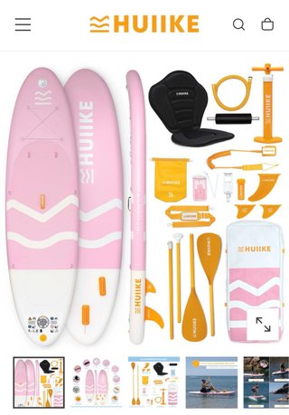 Tabla Paddle Surf Hinchable - Rosa y Negra