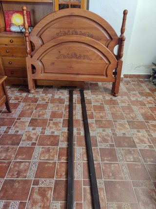 Cabecero piecero cama 145 cm de madera pino