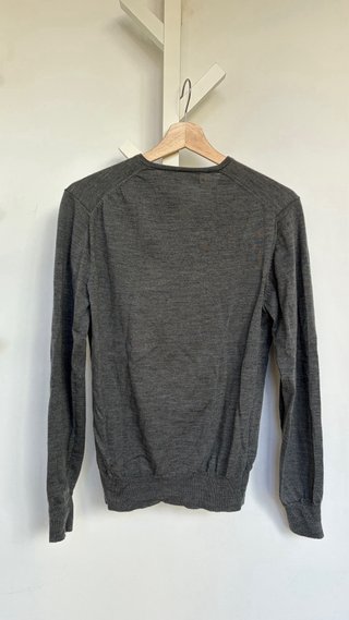Jersey Carolina Herrera Gris Cuello en V