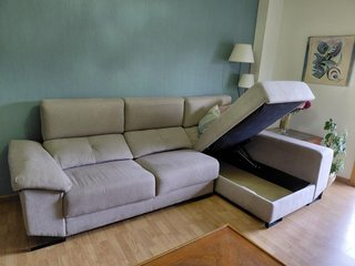Sofá modular chaise longue beige