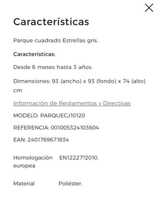 Parque y cuna de viaje bebé. El corteinglés