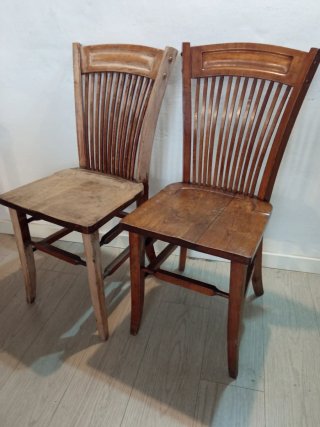 Sillas de roble americano años 40