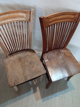 Sillas de roble americano años 40