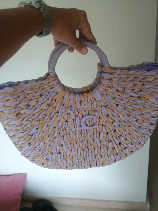 Bolso LC Beige y Morado