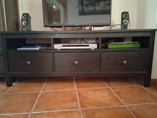 Mueble TV Ikea Hemnes Negro/Marrón