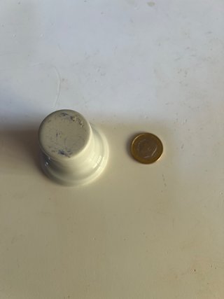 Tintero de pupitre blanco