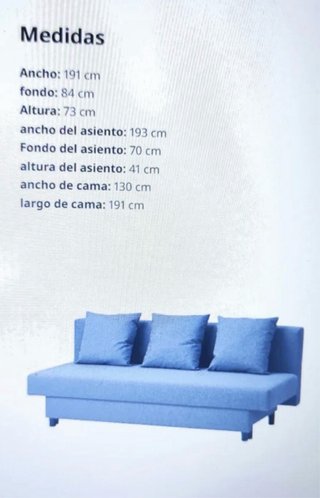 Sofá Cama Ikea Asarum Gris