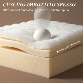 Divano Letto 2 Posti 2 in 1 con 2 Cuscini Sfoderab