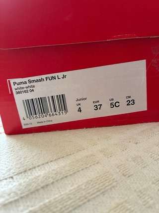 Zapatillas Puma Smash L Jr Talla 37