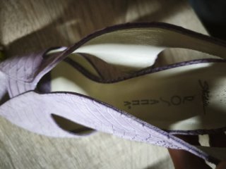 Zapatos de tacón piel morados