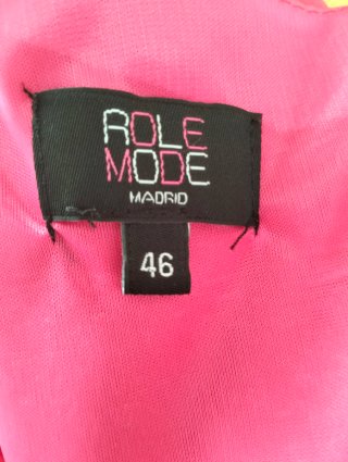 Vestido fiesta rosa talla 46