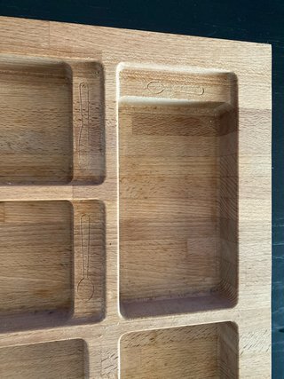 Organizzatore per posate in legno