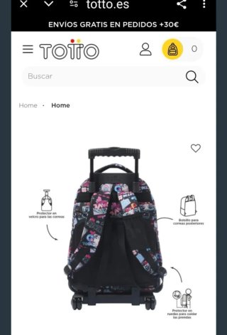 Mochila Totto Renglones-Misato con ruedas.