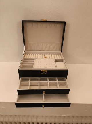Portagioie grande nero e oro