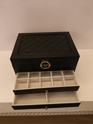 Portagioie grande nero e oro