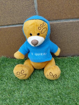 Oso de peluche con sudadera Te quiero