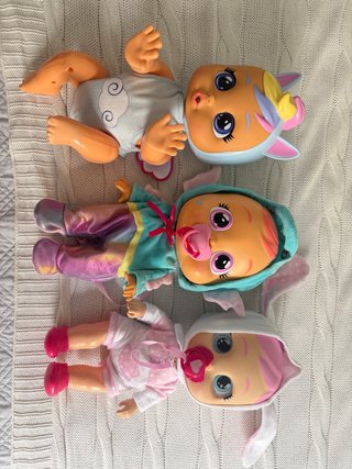 3 Muñecas Bebés Lloronas Grandes