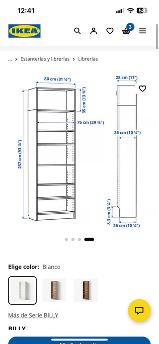 Librería Billy Ikea Madera Clara
