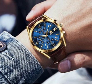 Reloj OLEVS Dorado y Azul