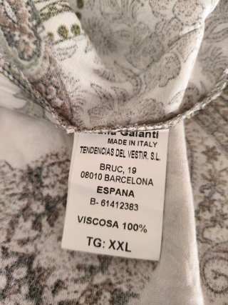 Vestido Talla XXL COMO L de Viscosa Estampado Midi