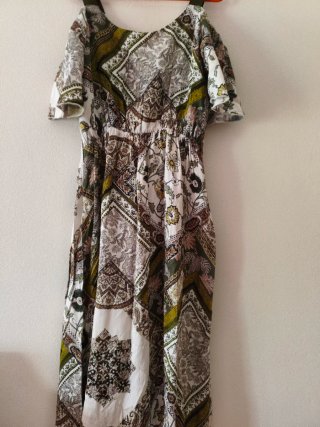 Vestido Talla XXL COMO L de Viscosa Estampado Midi