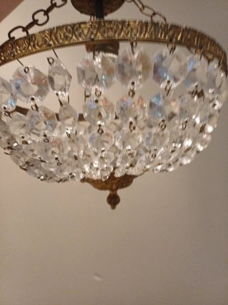 Lámpara de techo de cristal (estilo antiguo)